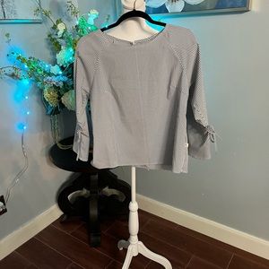 Blue and white top size medium